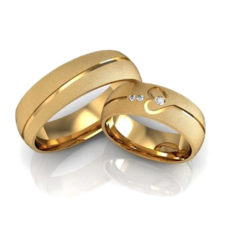Dúo boda oro amarillo