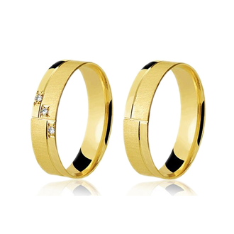 Dúo boda oro amarillo