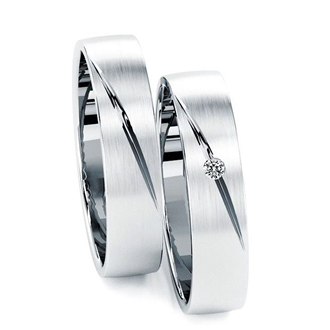 Dúo boda oro blanco