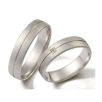 Dúo boda oro blanco