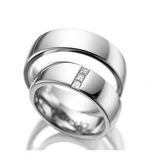 Dúo boda oro blanco
