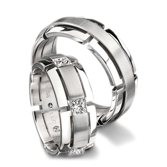 Dúo boda oro blanco