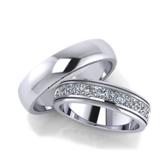 Dúo boda oro blanco