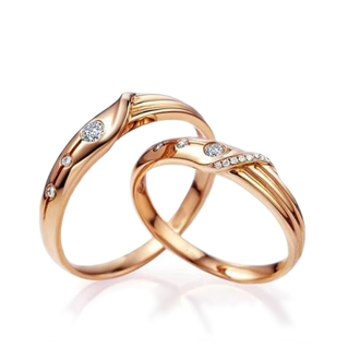 Dúo boda oro rosa