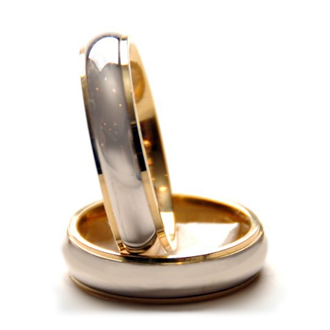 Dúo de boda oro Blanco-Amarillo
