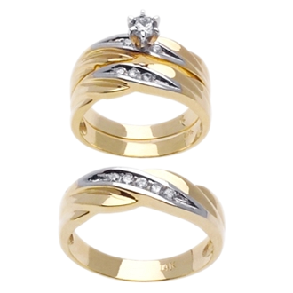 Trío de boda oro Blanco-Amarillo