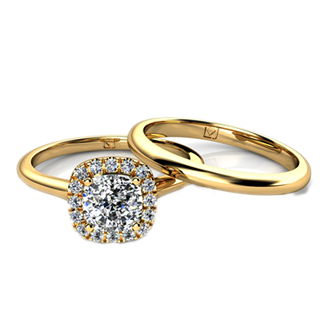 Solitario + Boda oro amarillo