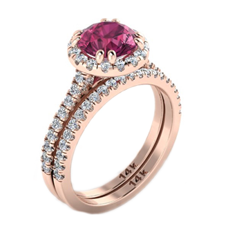 Solitario + Boda oro rosa