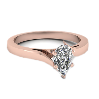 Solitario oro rosa